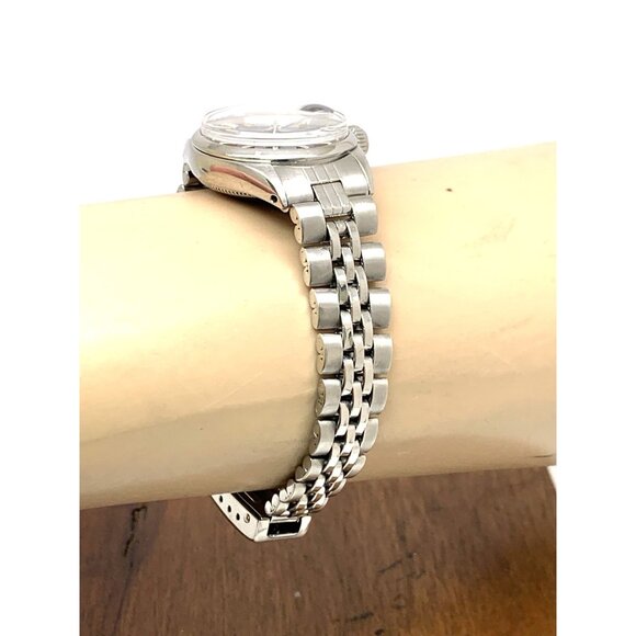 Rolex Women's Watch 6517 Oyster Perpetual Date Blue Dial Swiss Automatic 25mm - Picture 10 of 13